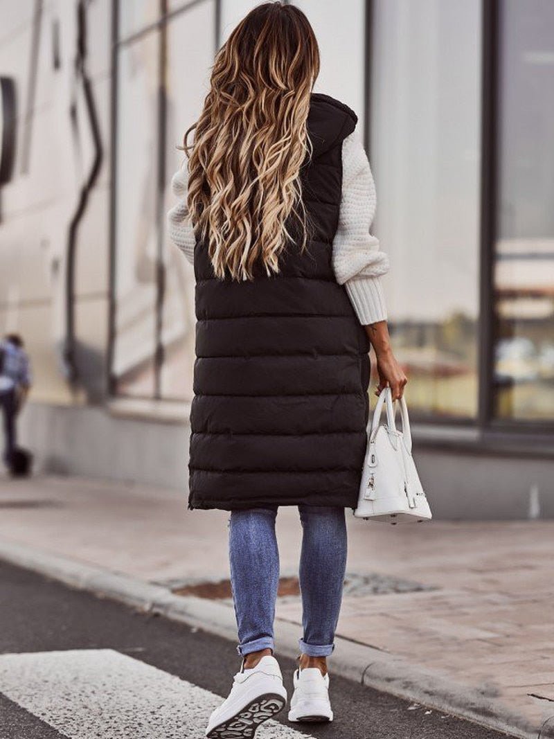 Henriette | Lange en warme damesgilet met trendy uitstraling