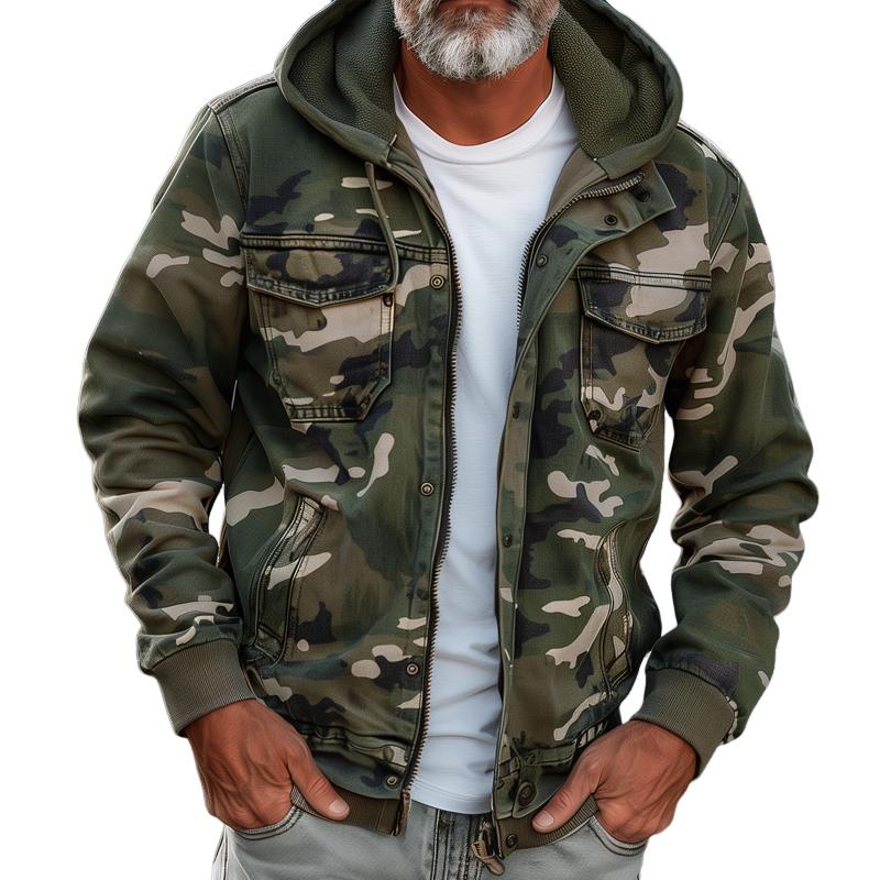 Jelle | Heren Camouflage Cargo Jas